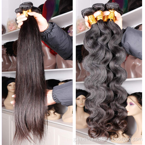 Raw cuticle unprocessed virgin remy natural human straight hair
